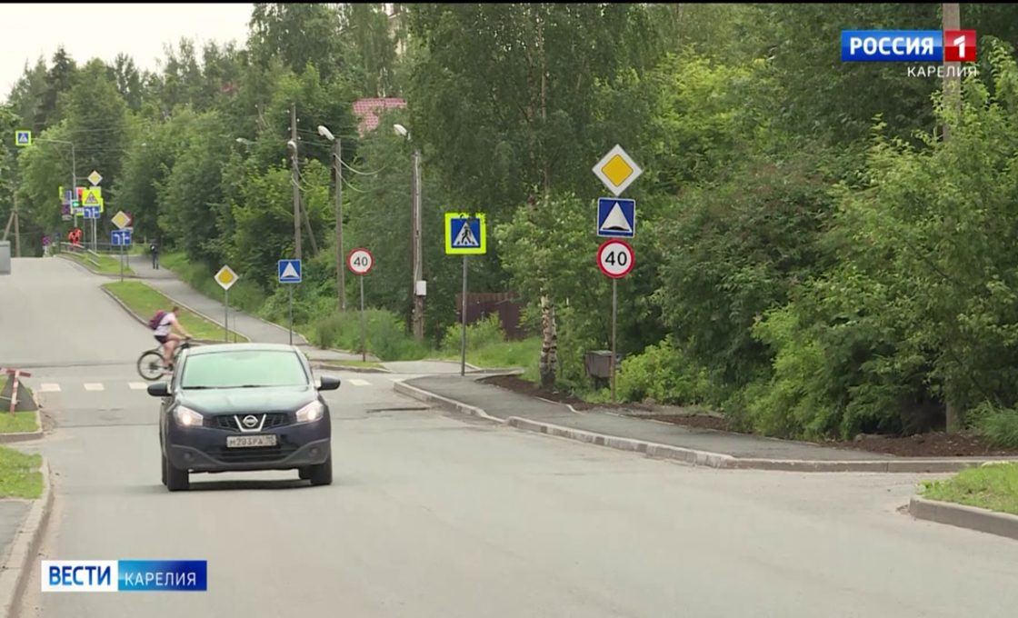 Ремонт тротуаров в Петрозаводском микрорайоне Октябрьский близится к завершению