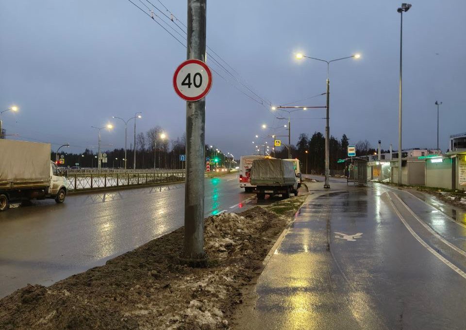 Скорость ограничили на Лососинском шоссе в Петрозаводске