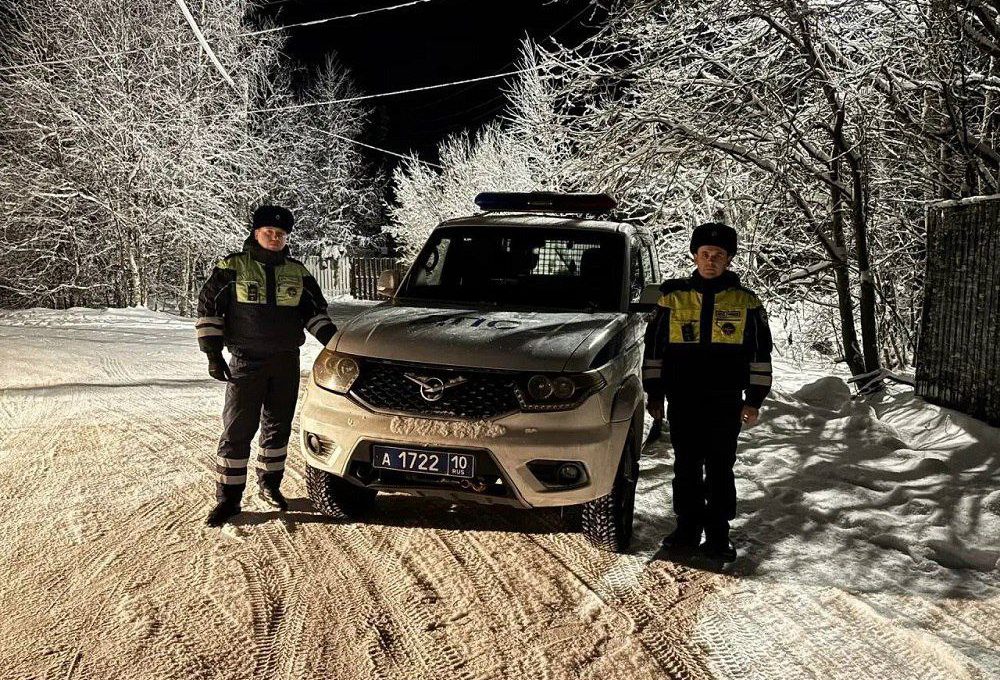 В Калевале сотрудники ДПС «доставили на дом» потерявшуюся собаку