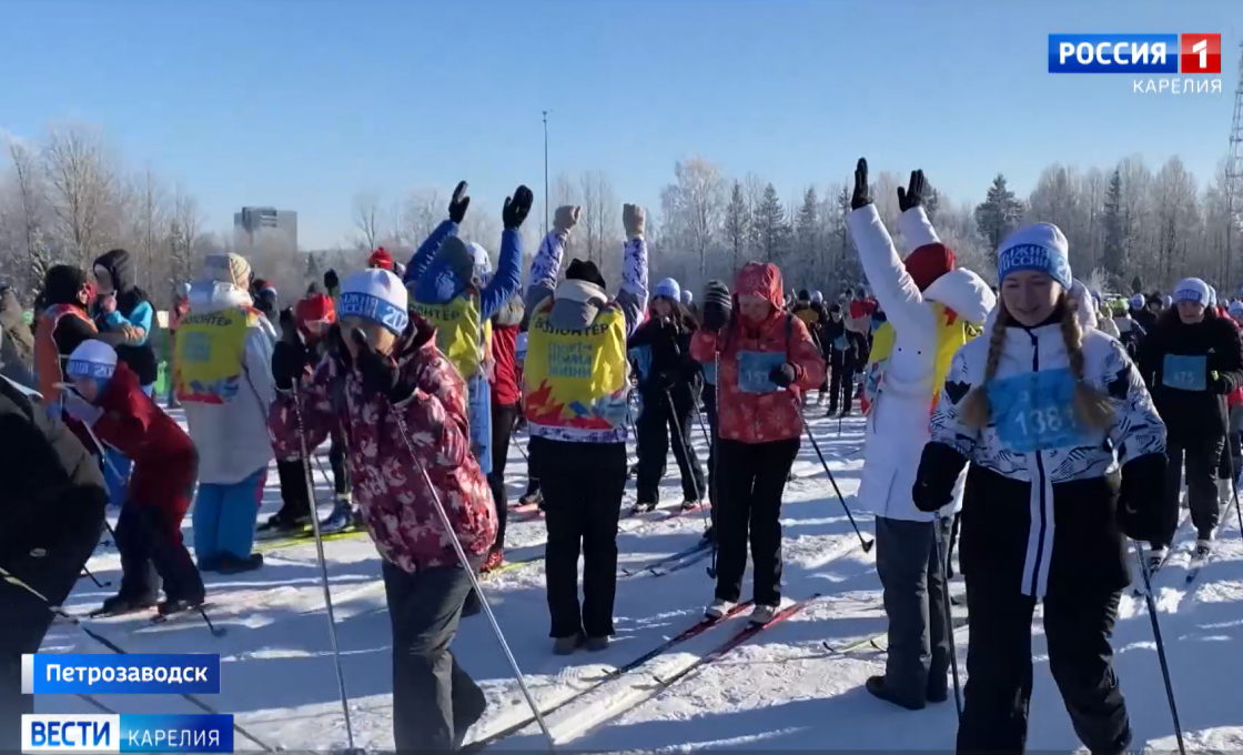 В Петрозаводске прошел спортивный праздник «Лыжня России»