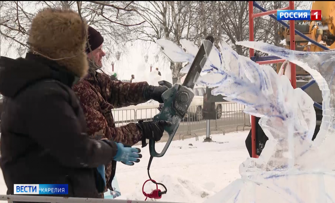 Мастера-участники международного фестиваля «Гиперборея» создают шедевры изо льда и снег