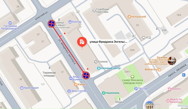 В центре Петрозаводска изменилась схема движения