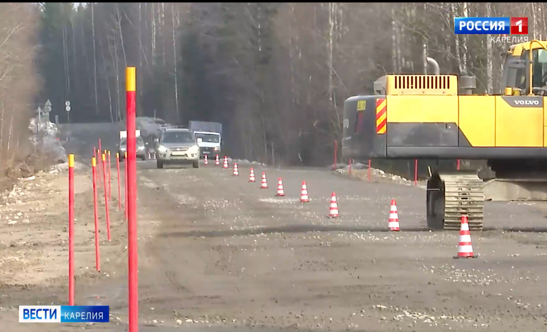 Начали приводить в порядок проблемный участок трассы Суоярви — Койриноя