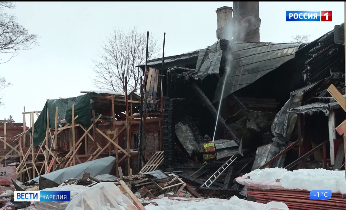 Дом горного начальника в Петрозаводск, который пострадал в результате сильного пожара, воссоздадут