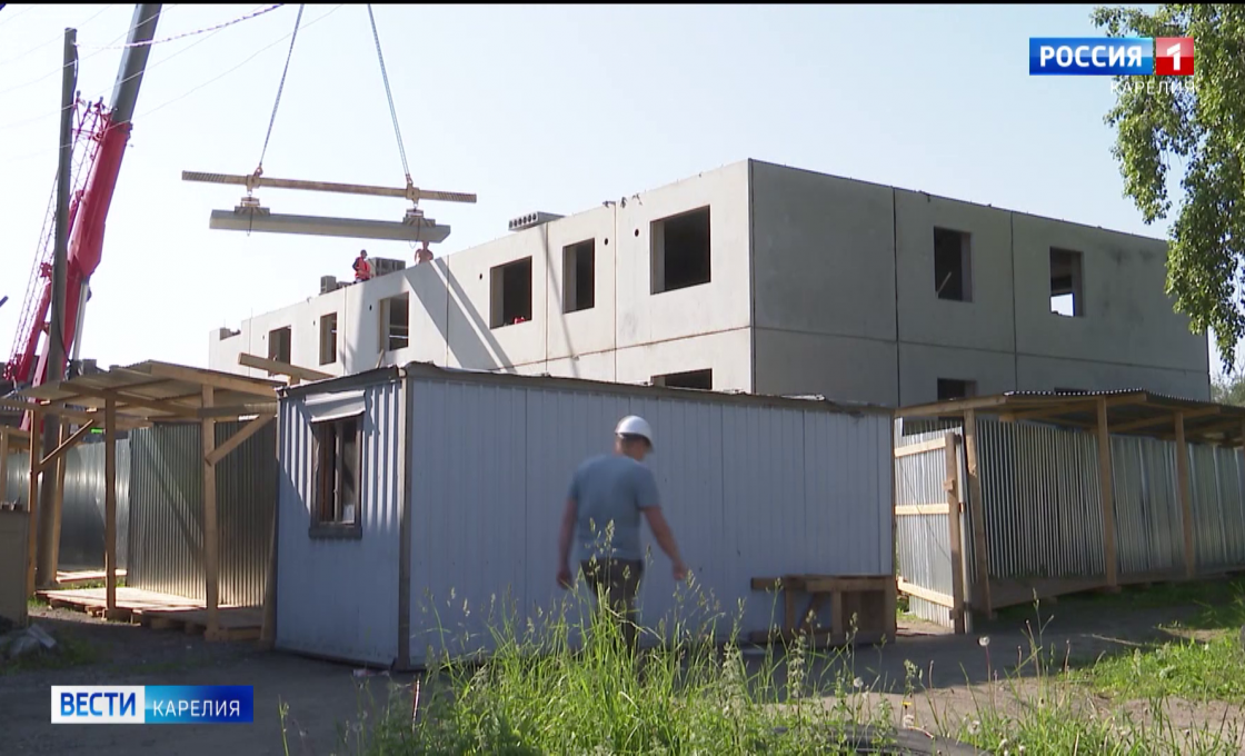 В Лахденпохье возобновилось строительство дома для расселения аварийного фонда
