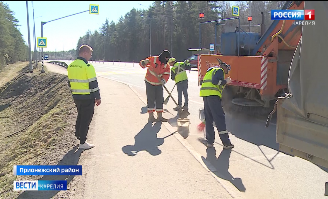 На федеральных дорогах республики начались весенние работы