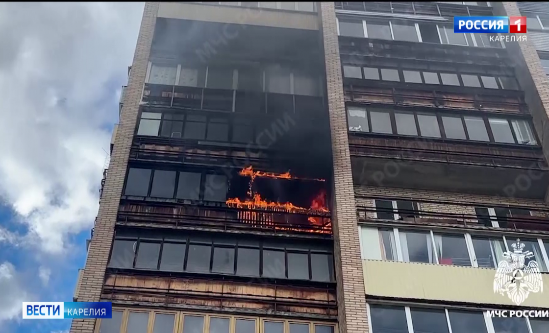 В многоэтажке на Ключевой в Петрозаводске потушили пожар