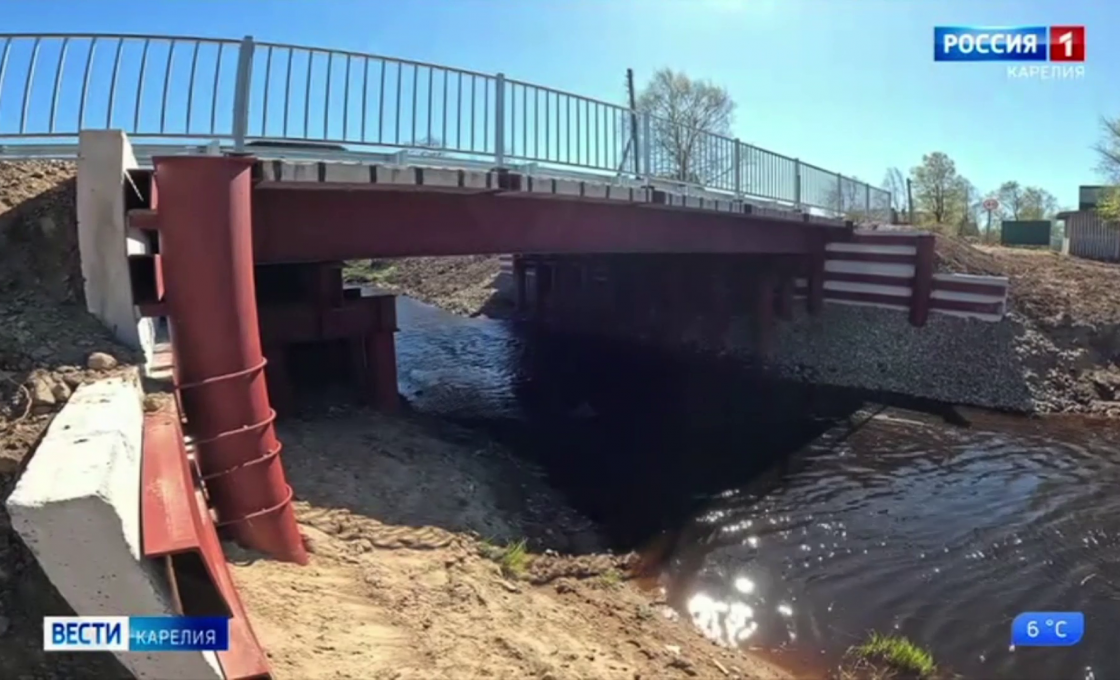 Новый мост в деревне Тукса
