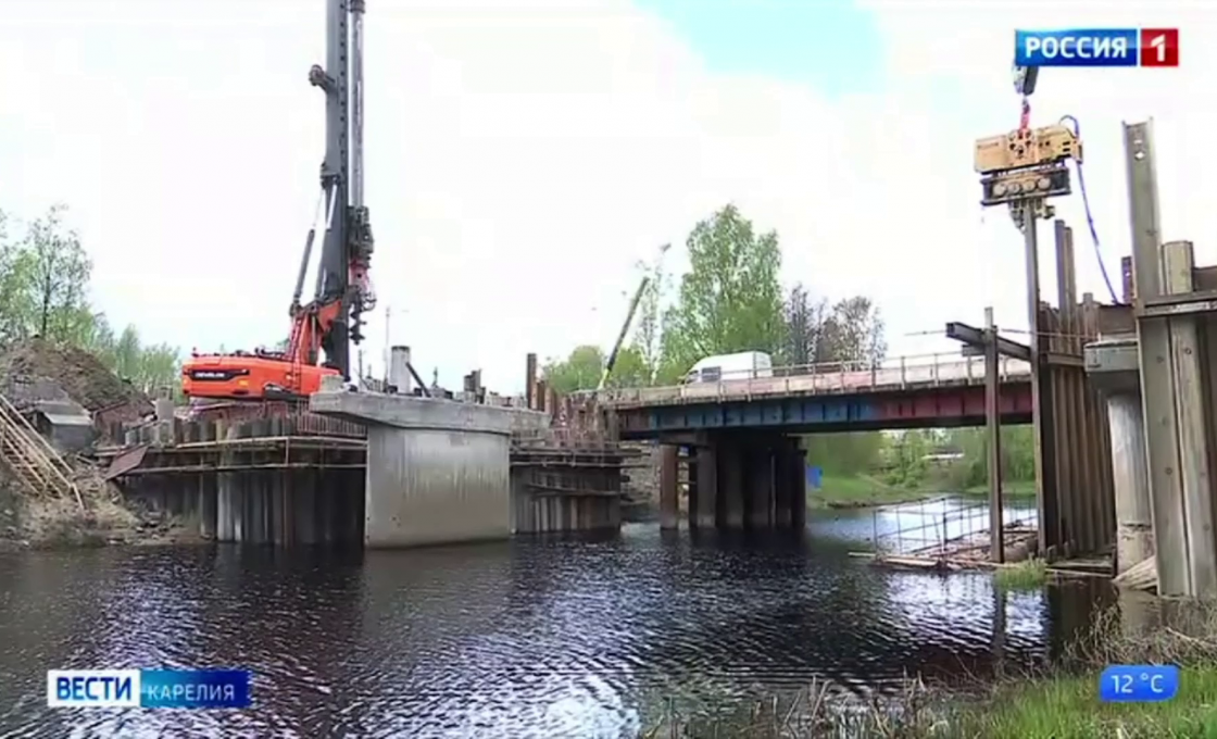Новый мост в Олонце планируют сдать раньше срока