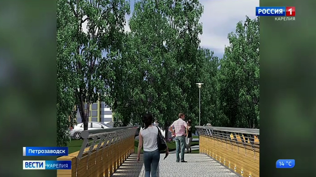 Новый пешеходный мост через Лососинку свяжет Голиковку с центром Петрозаводска