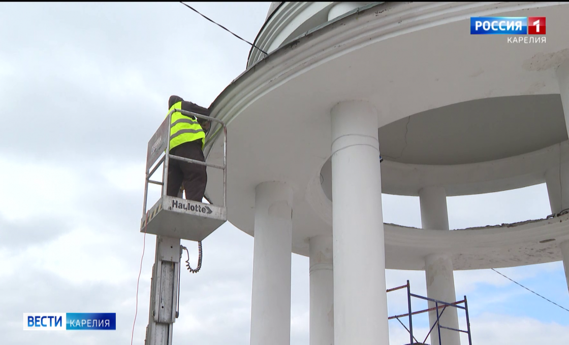 В Петрозаводске началась реставрация ротонды на Онежской набережной